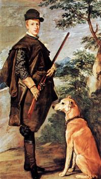 疊戈 羅德裡格斯 德 蓆爾瓦 委拉斯貴支 Portrait of Cardinal Infante Ferdinand of Austria with Gun and Dog